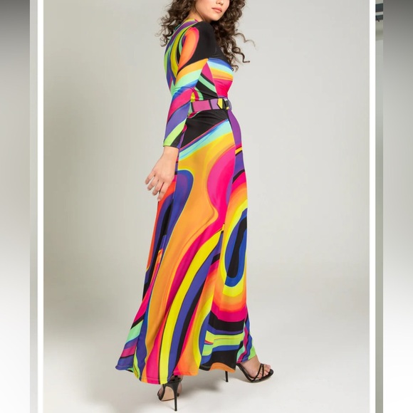 Maria Escote Psychedelic gown, long dress - Picture 4 of 9